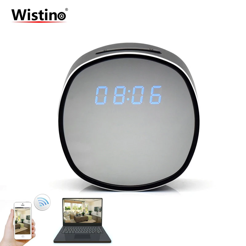Prix WIFI Électronique Horloge Mini Caméra Alarme Temps À Distance Vidéo Moniteur P2P CCTV IP Home Security Camera de Surveillance IR Nuit Vision