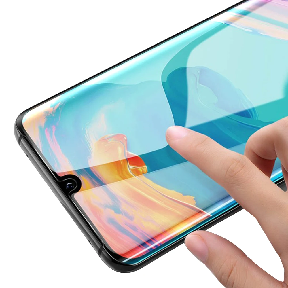 2 шт./лот 9H 2.5D Полноразмерное закаленное стекло для Huawei P30 полноразмерная Защита