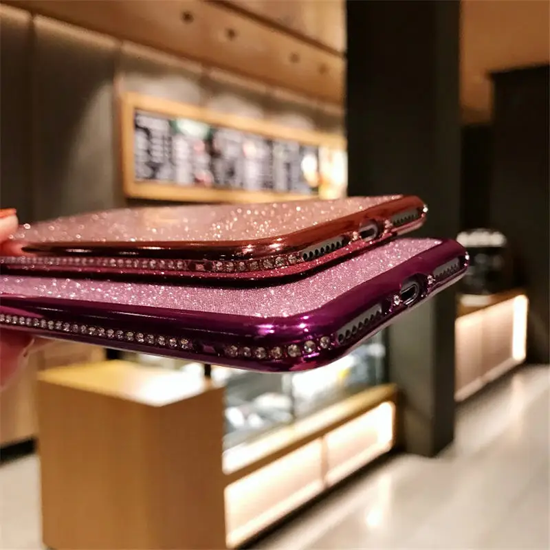 Glitter Diamond Bling Soft TPU Case Cover on sfor Huawei P Smart Plus P20 Lite Mate 20 Pro Honor 8X 7X P30 Slim Thin Phone Coque (8)