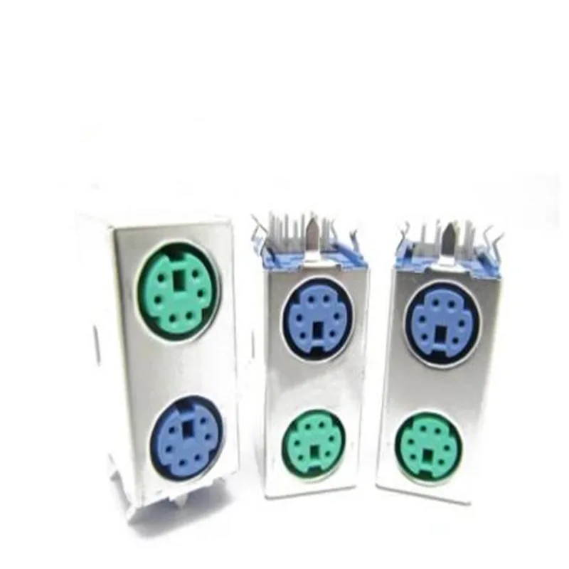 

10Pcs/Lot S Terminal Jack/Socket Female connector Double PS2 PS2-6P 6Pin 6P 90 Degree