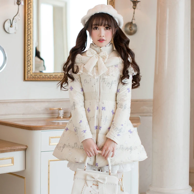 

Принцесса Сладкая конфетная дождь, сладкая мягкая сестра, Тонкий с длинным рукавом и длинные специальные парки C22CD7302