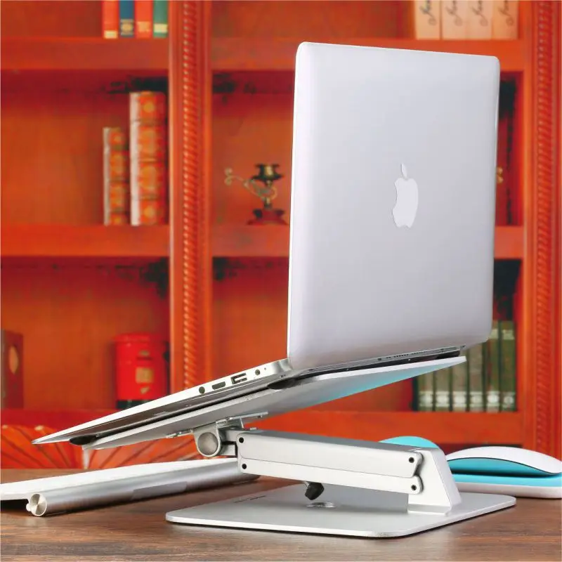 Laptop Stand Riser for MacBook Pro/Air 13 15 Aluminum Foldable Adjustable Laptop Stand for Mac Book/HP/Dell Desk Monitor Stand
