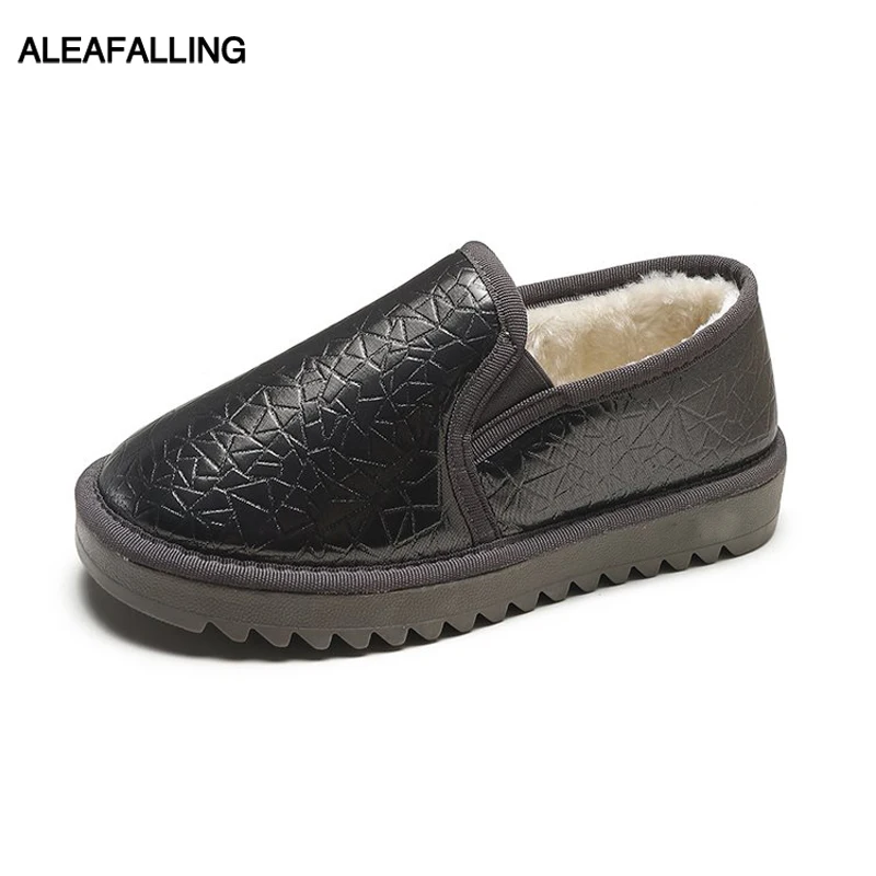 

Aleafalling Women Snow Boots Female Warm Winter Plush Fashion Woman's Shoes Boots Flat Vintage Slip On Casual Lady Boots WBT241