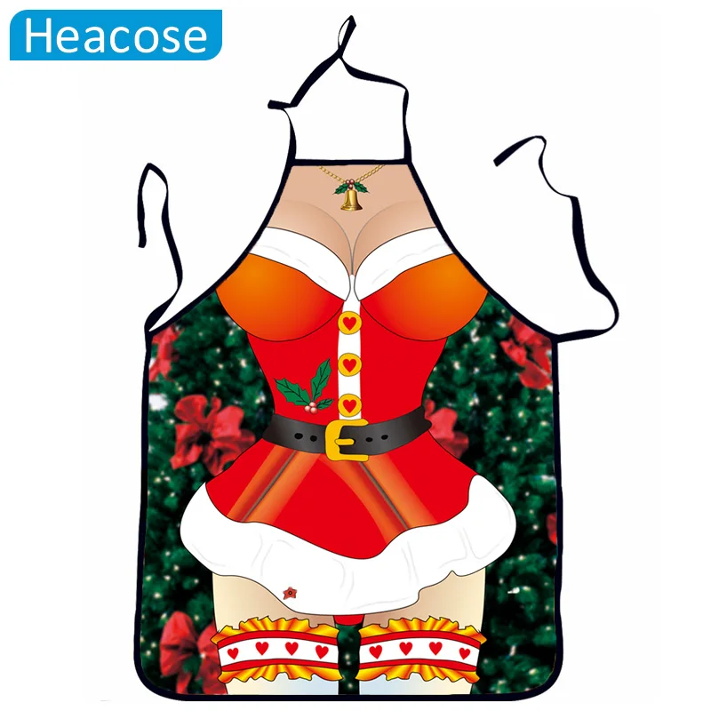 

Creative Christmas apron Navidad pinafore couple sexy uniforms temptation dress Christmas decoration for home new year gifts