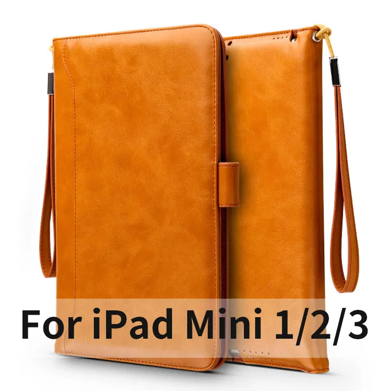 2 Для Fundas Apple iPad 2/3/4 mini 1 2 3 4 роскошный бизнес Pocketbook PU флип-чехол с подставкой Умный Магнитный чехол для сна - Цвет: 2