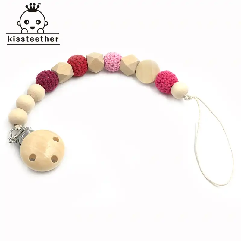 wood and silk teether