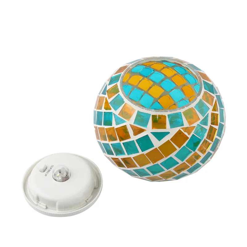 Mosaico de Vidro Bola de Vidro Movido a Energia Luzes do Jardim ao ar Livre à Prova Decoração do Partido Romance Solar Água Coloridas Quintal Varanda Lâmpadas Luz d' 19 Romance Mosaico de Vidro Bola De Vidro