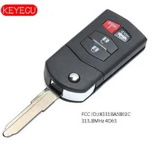 Замена Keyecu 313,8 МГц 4D63 флип-пульт дистанционного брелока 4 кнопки для Mazda 6 RX-8 FCC ID: JX331BA5802C