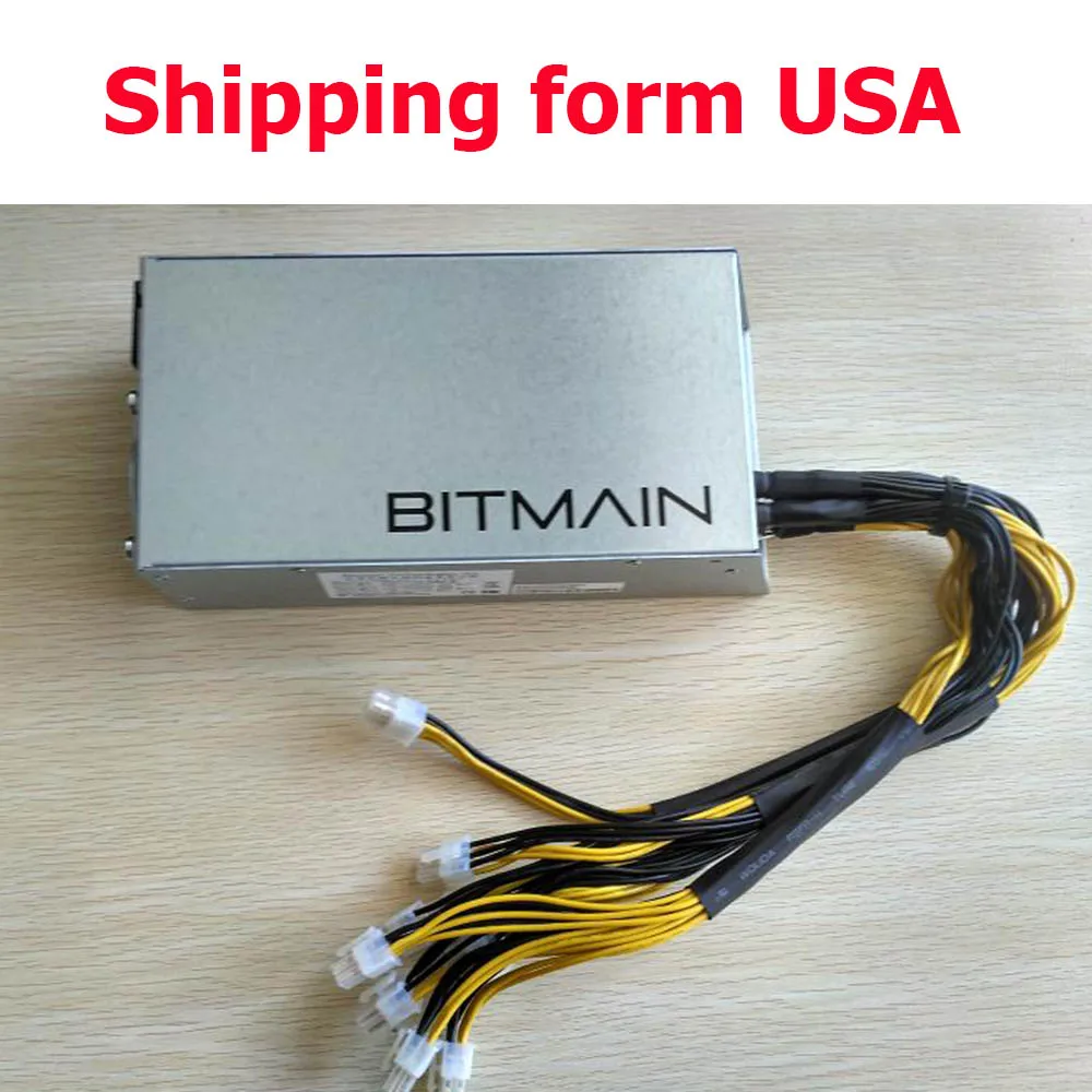 Доставка форма США! Оригинальный Bitmain 6PIN * 10 Antminer APW3 + +-12-1600,1600 Вт источника питания, ETH PSU, antminer S9 S7 L3 PSU, в наличии