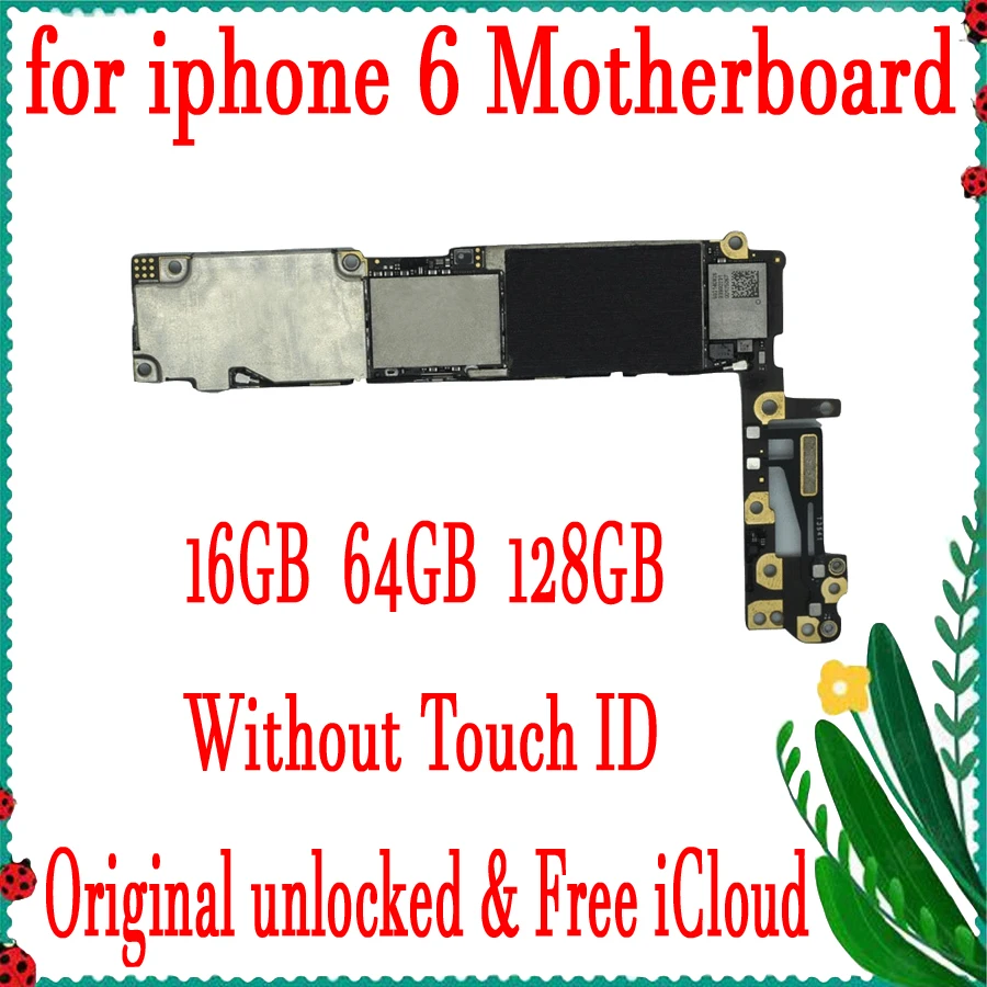 

For iPhone 6 Tested Good Working Original Factory Unlocked Motherboard for iPhone 6 4.7inch mainboard Without / No Touch ID