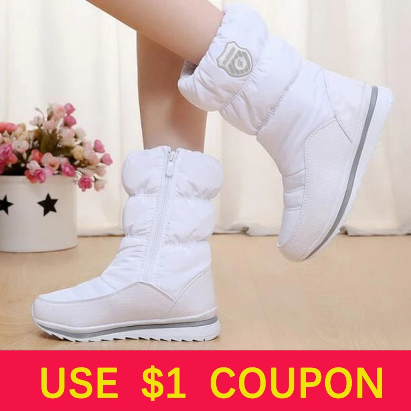 

Women boots 2019 winter snow boots women waterproof non-slip thick fur Warm Winter Shoes for -35 degrees