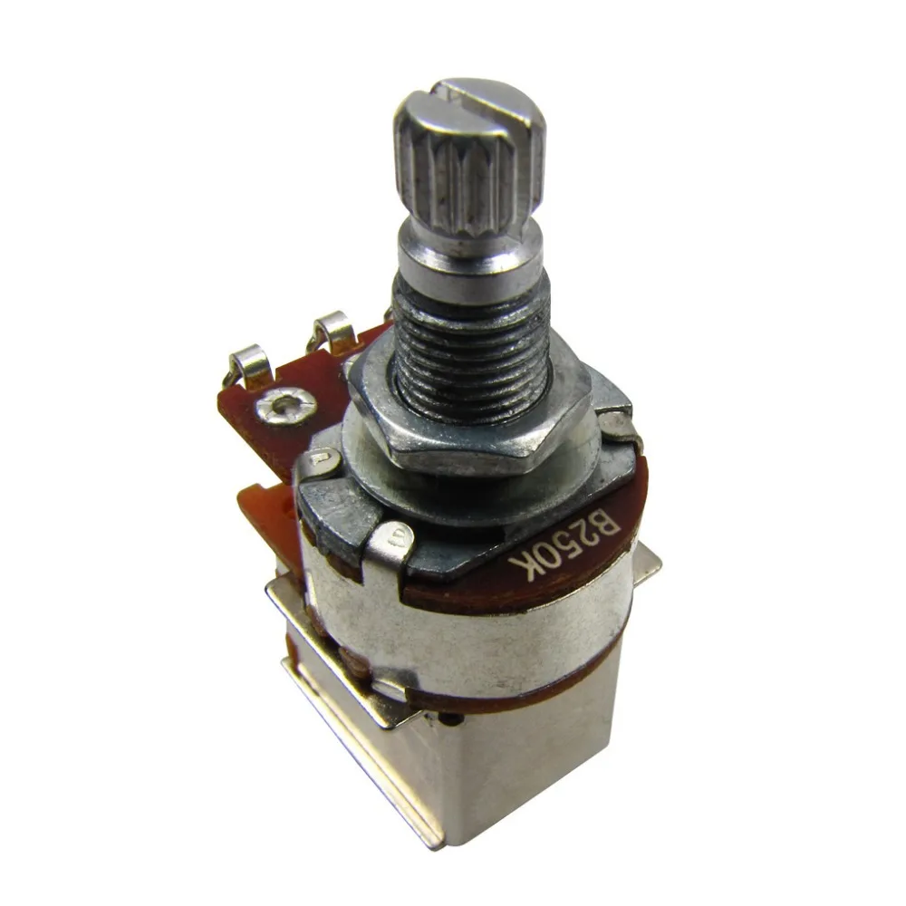 NEW 10pcs Push Pull Switch Potentiometers Pots B250K Bass Guitar Tone Volume Control Pots Long Shaft-in Guitar Parts & Accessories from Sports ...