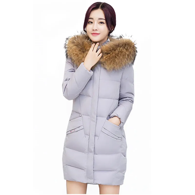 

2017 Winter coatnew cotton female students cotton Slim was thin warm down jacket in the long section of large size LJ742