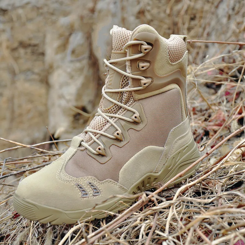 

JINBEILEE Ultralight 07 combat boots men's spring and autumn outdoor hiking shoes desert tactical boots Lace-Up