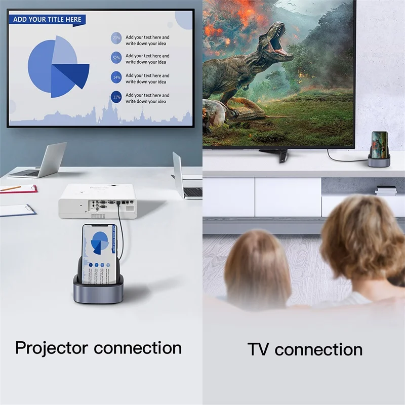 Док станция Baseus для телефона USB Type C HDMI с адаптером питания|Переходники и адаптеры|