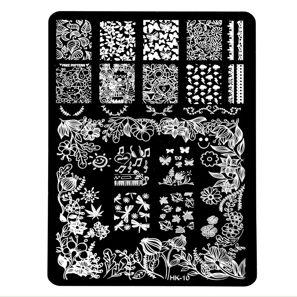 

1PC DIY Nail Art Image Stamp Stamping Plates Manicure Template cute stickers