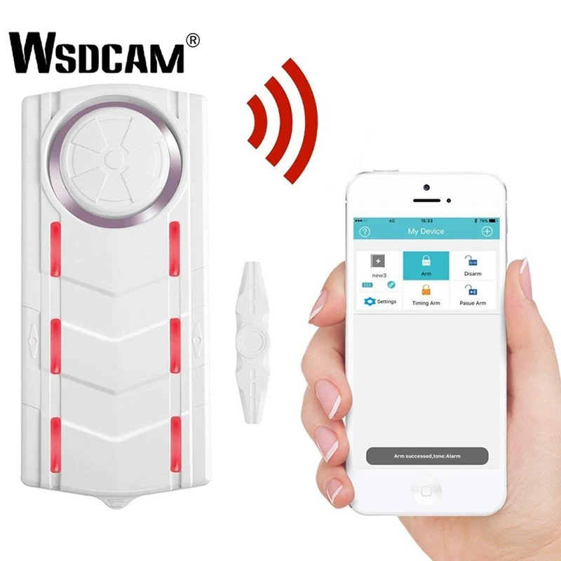 Wsdcam Беспроводная перезаряжаемая вибрационная и Магнитная сигнализация