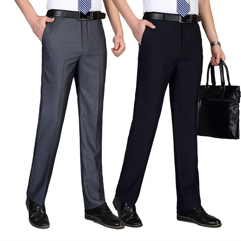 

Men pants Slim spring autumn Solid color Straight Large size Suit pants Man 1708