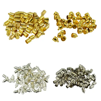 

200Pieces Leather Rope Cord End Cap Beads Stopper Kumihimo Jewelry Findings
