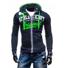 2018 Hoodies Men Sudaderas Hombre Hip Hop Mens Brand Letter Hooded Zipper Hoodie Sweatshirt Slim Fit