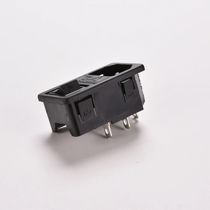 

Black 10A 250V IEC320 C14 3 Pin Fused Power Socket Connector with Rocker Switch 1PCS