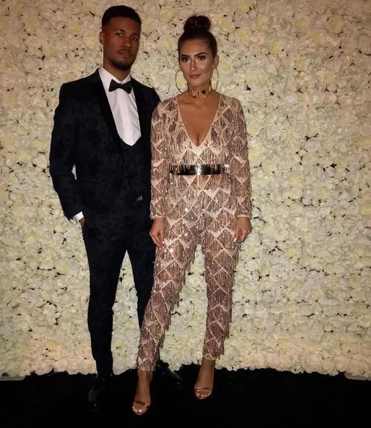 

Top Quality Sexy Sequins Women Jumpsuit 2018 Knitted Bodycon Designer Bandage Jumpsuit