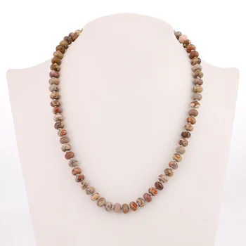 

Natural Amber Agate Original Matte Amazon Beads Necklaces Womens Yoga Gift Natural Stone Handmade Knotted Tassels Long Necklaces