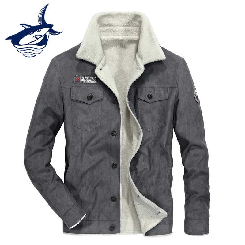 Новое поступление флисовая куртка мужская брендовая Tace& Shark Зима Осень Повседневная куртка с шерстяной подкладкой верхняя одежда мужская куртка пальто размера плюс 4XL