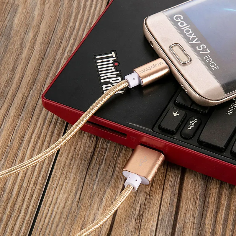 SUPTEC 2 m 3 m Cable Micro USB 2A rápido de carga de datos Cable de cargador para Android Samsung S6 S7 borde xiaomi Huawei MP3 Microusb cable