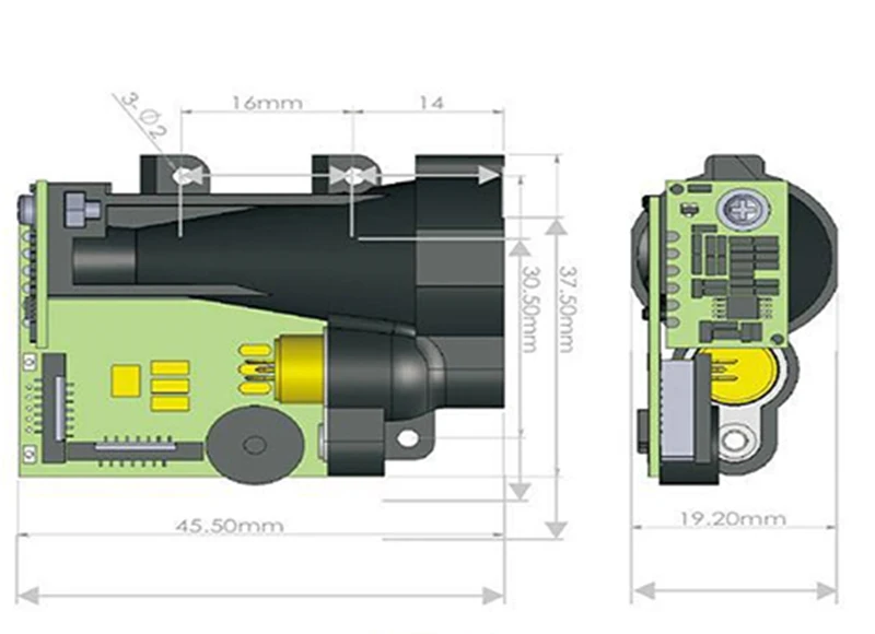 Laser Entfernungsmesser Rs232 : Mt entfernungsmesser laser modul digitale