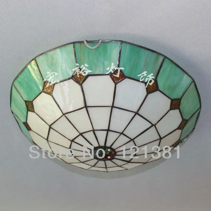 Tiffany Style Ceiling Light Stained Glass Lampshade