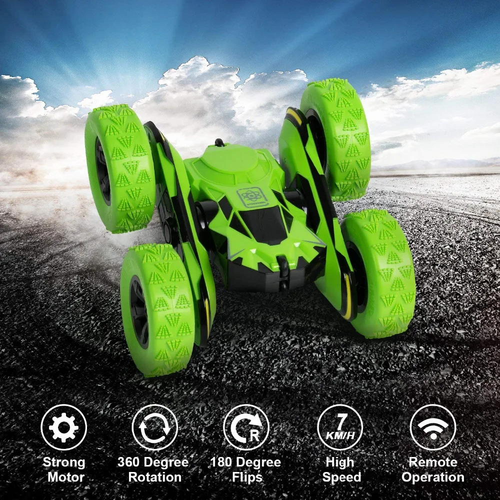 Rc автомобиль 2 4G 4CH 360 градусов флип трюк Дрифт деформация багги Рок Гусеничный