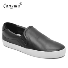 CANGMA/брендовые кроссовки; повседневная обувь; женская обувь без застежки; женская обувь ручной работы из натуральной кожи черного цвета; женские лоферы; сезон осень