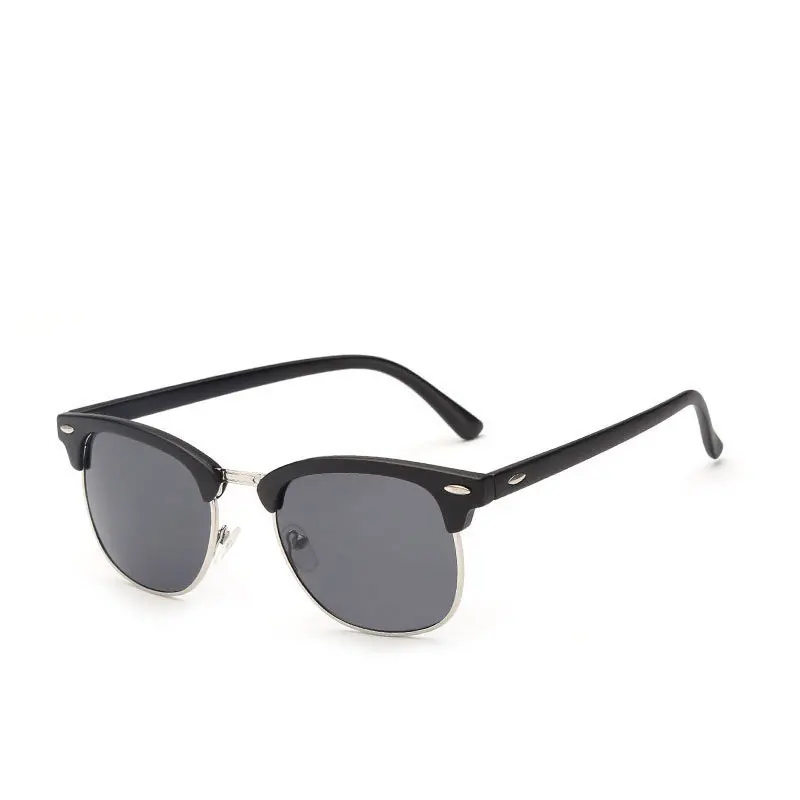 HUHAITANG роскошные классические квадратные солнцезащитные очки для мужчин поляризационные солнцезащитные очки Женская винтажная, брендовая, дизайнерская, с заклепками мужские солнцезащитные очки для женщин - Цвет линз: Sand Sivler
