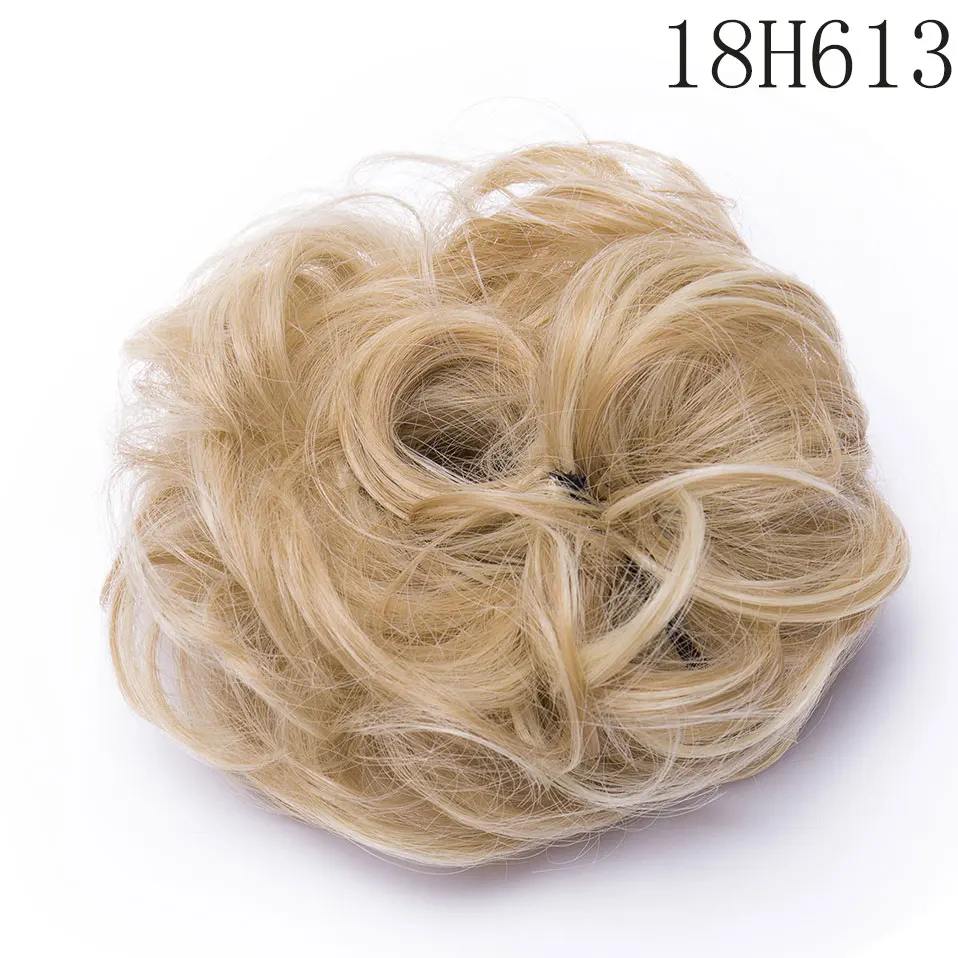 S-noilite, синтетические шиньоны для волос, эластичная резинка для волос, лента для наращивания, конский хвост, заколки для волос, пряди, шиньоны, булочки для пончиков - Цвет: 18H613