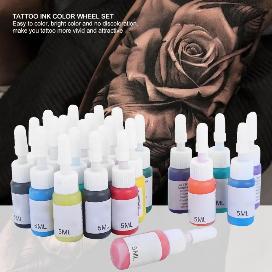 Пигменты для перманентного макияжа 25 шт. для профессионального микроблейдинга набор чернил долговечные татуировки для тела Практика пигментные чернила B
