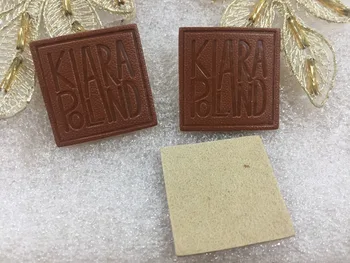

Custom leather labels in high quality for clothes / jeans / bags, artificial leather label, PU patches , debossed/engraved logo