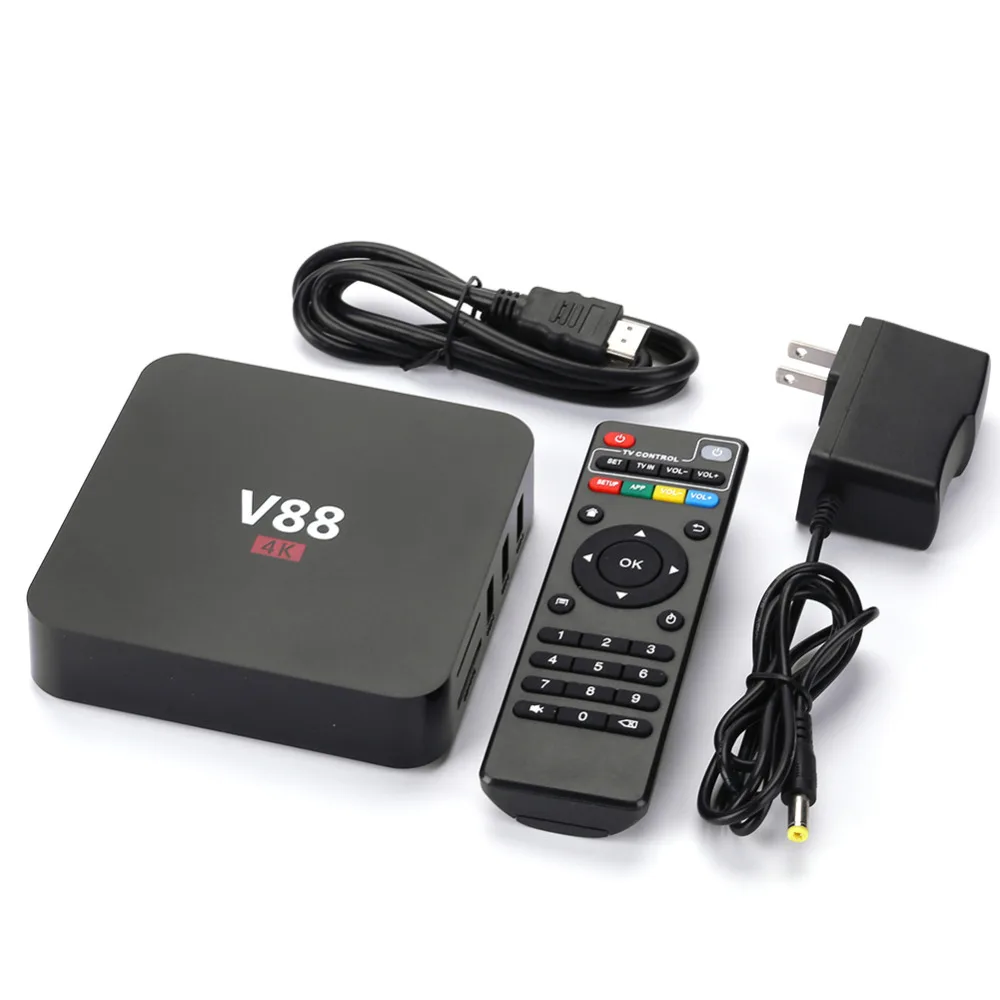 V88 Android 7.1 Smart TV Box RK3229 4K Quad Core 8G WiFi H.265 DLNA Media Player
