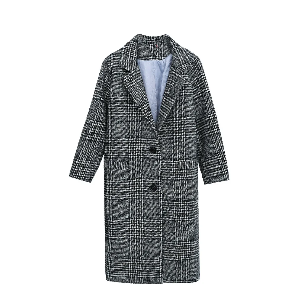 

Winter fashion new cotton grid cloth coat xxxxl plus size women