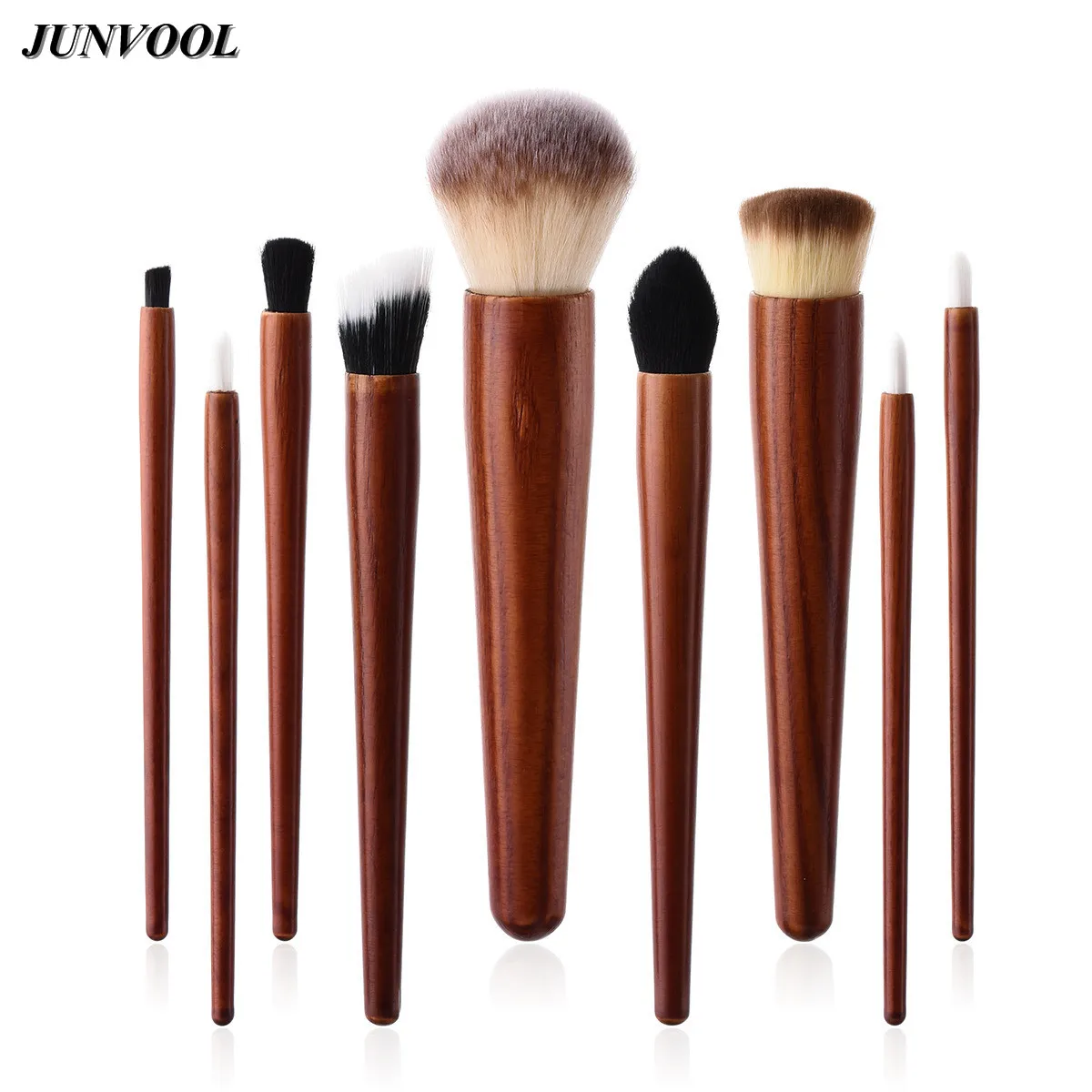 9Pcs/set Cosmetic Makeup Brushes Wood Handle Foundation Power Eye