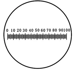 Дел = 0,1 мм окуляра микрометр глазной сетка измерения 0-100 горизонтальная линейка калибровки микрометр