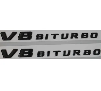 

2017-2020 Gloss Glossy Black Fender Letters V8 BITURBO Emblem Emblems Badge for Mercedes Benz C63 E63 S63 GLC63 GLE63 GLS63 AMG