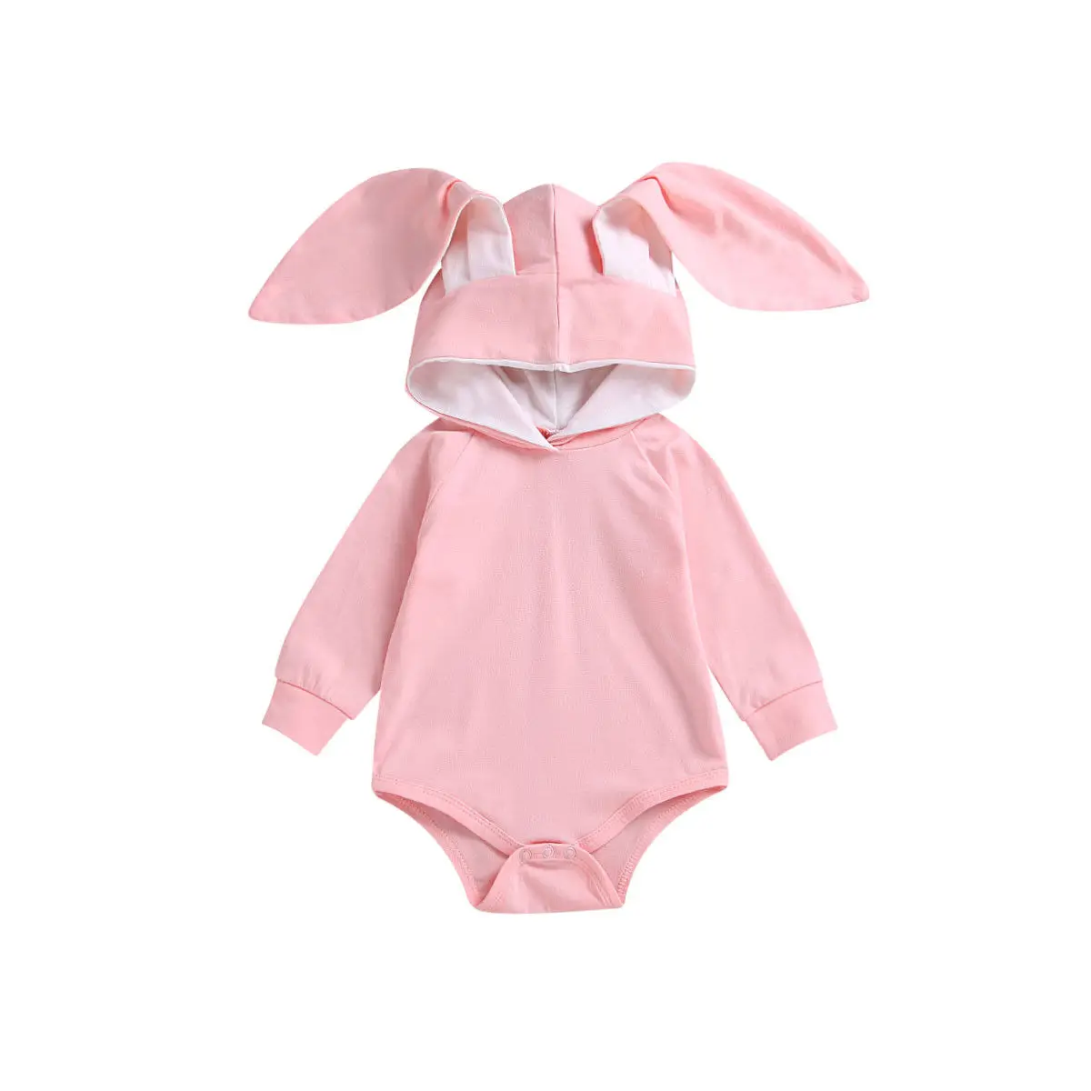 

2018 Toddler Baby Girls Clothes Long Sleeve Cute 3 D Ear Bunny Hooded Romper Jumpsuit Outfit 0-18 M