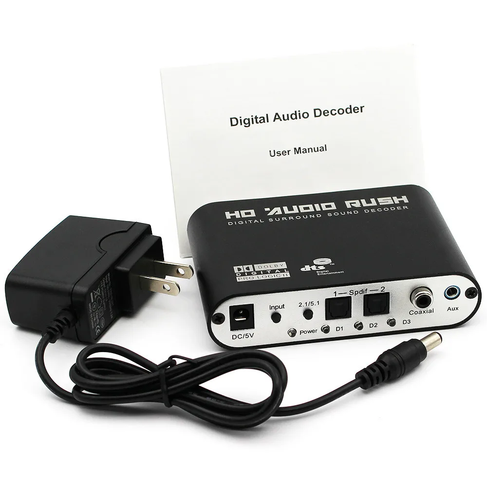 5.1 Audio Decoder 5.1/ 2.1 CH Analog AC3 DTS Audio Gear Digital Sound Decoder SPDIF DTS/AC-3,For DVD Player,HD Xbox 360, PS3 5.1 Audio Decoder 5.1/ 2.1 CH Analog AC3 DTS Audio Gear Digital Sound Decoder SPDIF DTS/AC-3,For DVD Player,HD Xbox 360, PS3