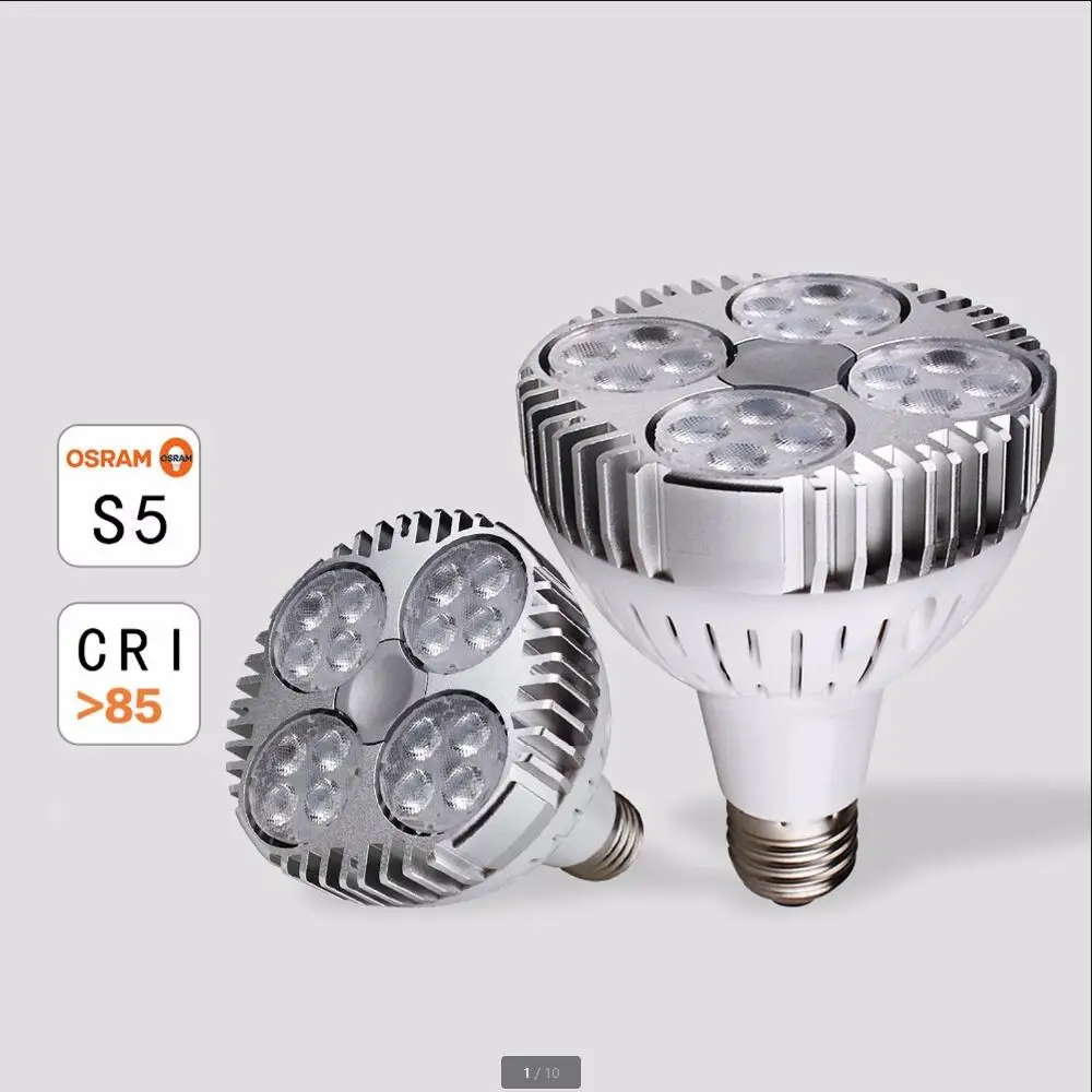 G12 Par30 Светодиодная лампа 35 Вт 45 Cree светодиоды E27 прожектор AC85 265V
