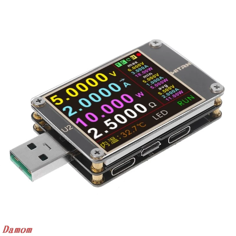 

USB Tester Voltage Current Meter QC4+ PD3.0 2.0 PPS Quick Charging Protocol Capacity DC meter Support Online Grade