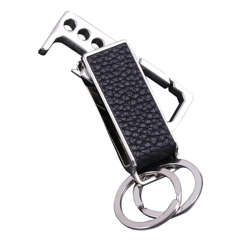 

Portable Bottle Opener Keychain Multi-Function Rotatable Metal Keyring Lid Remover Father Husband Boy Friend Unique Gift