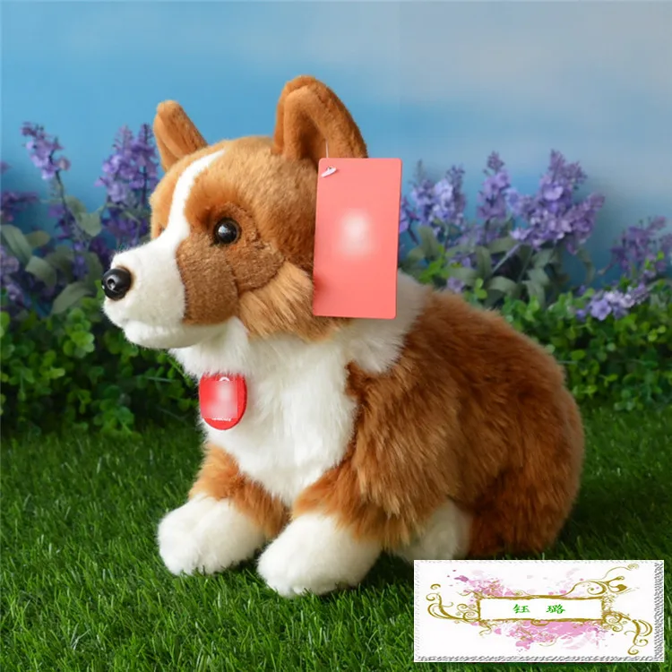 

2016 Free shipping Simulation of the Welsh Corgi dog doll simulation Children gifts Stuffed & Plush Animals