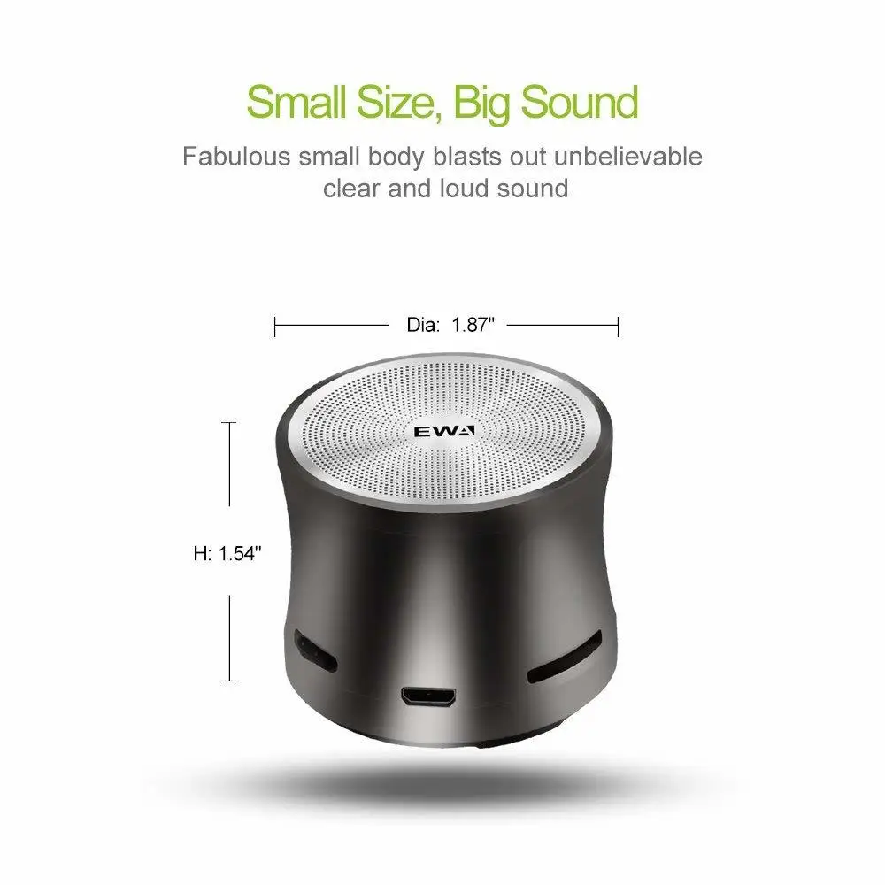 EWa A109mini Bluetooth динамик MP3 плеер портативный динамик для телефона металлический USB вход MP3 плеер спортивный динамик s