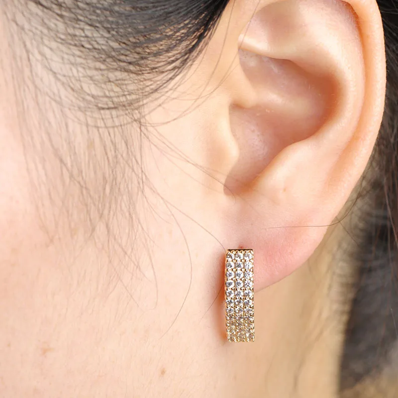 Серьги с кристаллами бриллиантовой огранки (1 пара)|cubic zirconia stud earrings|stud earringsstud earrings